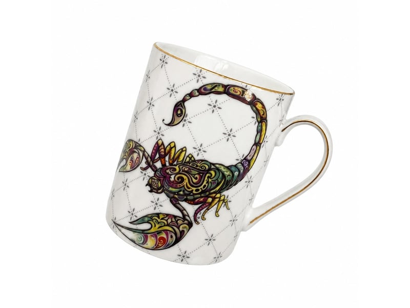  Mug à motif quadrillé et scorpion, 350 ml  - Conforama A