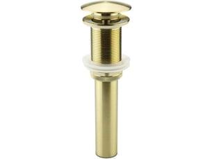 Bouchon de vidange d'évier de robinet de lavabo en or sans trop-plein, vasque de lavabo escamotable