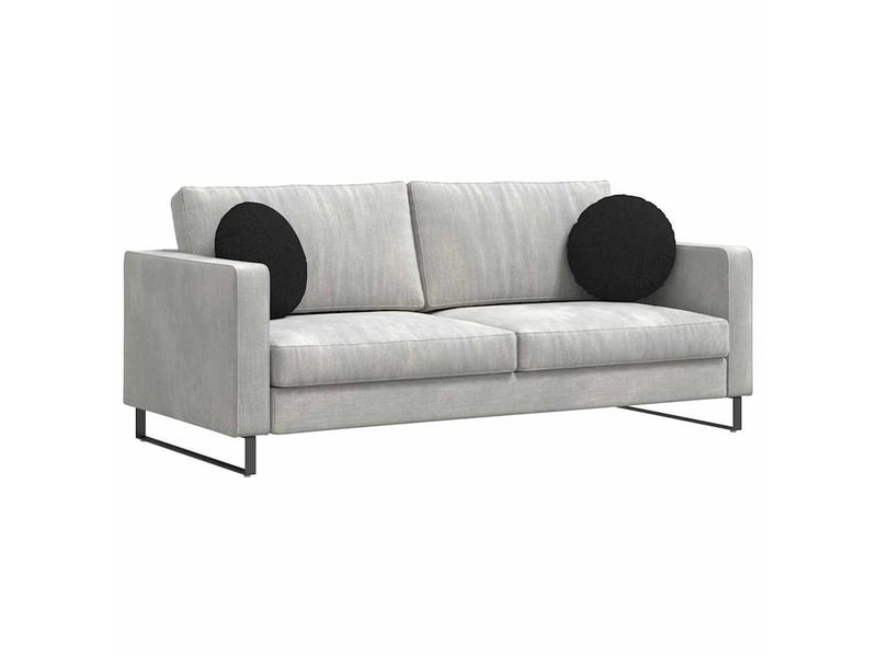  Lot de 2 coussins de siège, coussins décoratifs tissu noir ø40 x 13 cm cf59849  - Conforama C