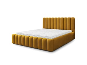 Lit coffre 160x200 cm <strong>MASSENO</strong> <strong></strong> coloris jaune