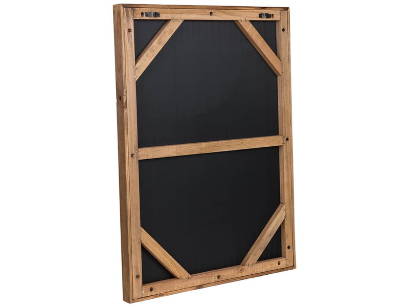  Tableau artisanal en bois recyclé relief marron et blanc 62x4x82 cm h  - Conforama D