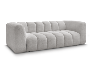 Canapé droit fixe BOBOCHIC TALIA 3 places Tissu gris
