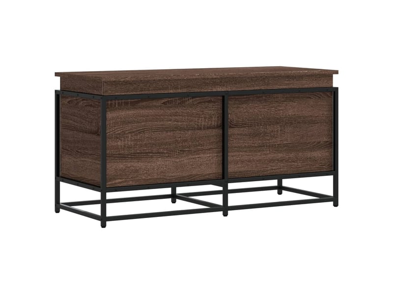  Boîte de rangement, coffre de rangement avec couvercle chêne marron bois ingénierie shl413  - Conforama A