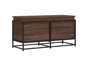 Boîte de rangement, coffre de rangement avec couvercle chêne marron bois ingénierie shl413