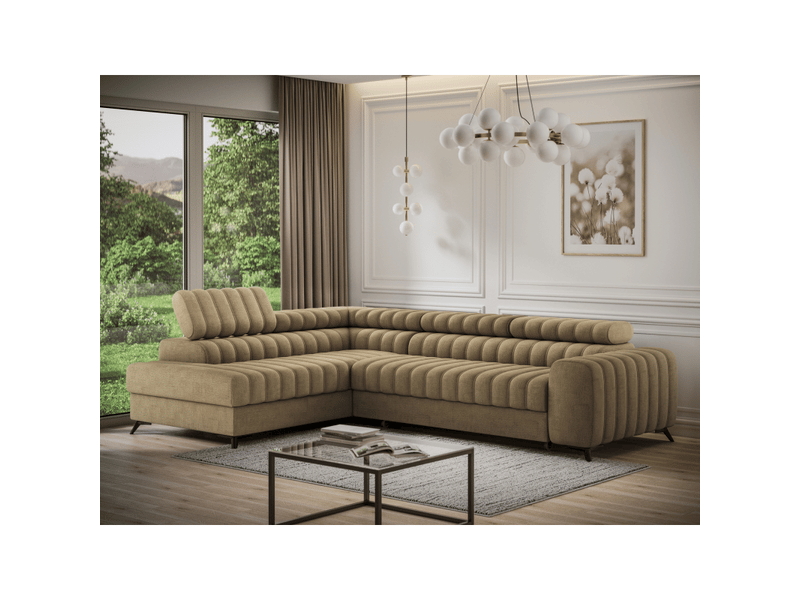 Canapé d'angle collection kanedojo coloris marron - Conforama B