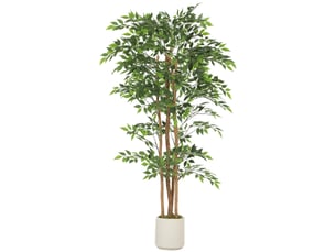 Fleurs artificielles - plastique - vert - pour décoration intérieure