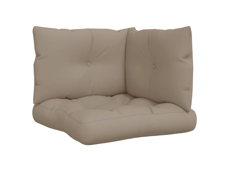  Lot de 3 coussins de palette, coussins de canapé taupe tissu cf59715  - Conforama A