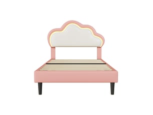 Lit simple 90x200 cm <strong>Lonelyo</strong> <strong></strong> coloris rose