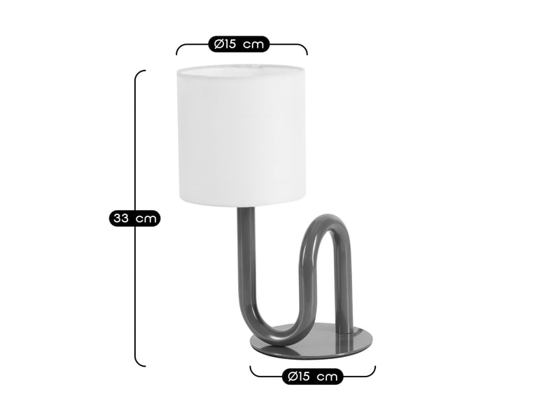 Lampe de table wama en métal rouge  - Conforama C
