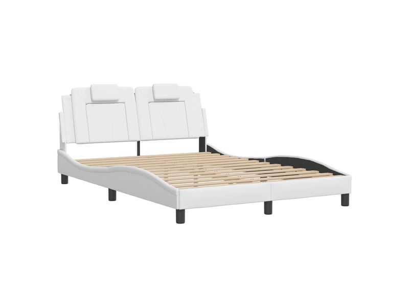  Lit double- lit adulte -  cadre de lit viana avec led sans matelas blanc 140x200 cm  - Conforama B