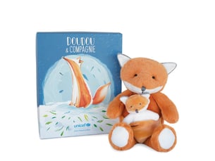 Peluche bebe et moi renard - unicef - 25cm