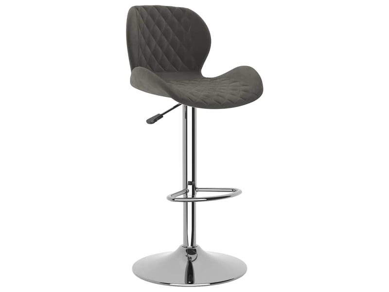  Lot de 2 tabouret de bar, chaise de bar gris foncé velours shl63672  - Conforama C
