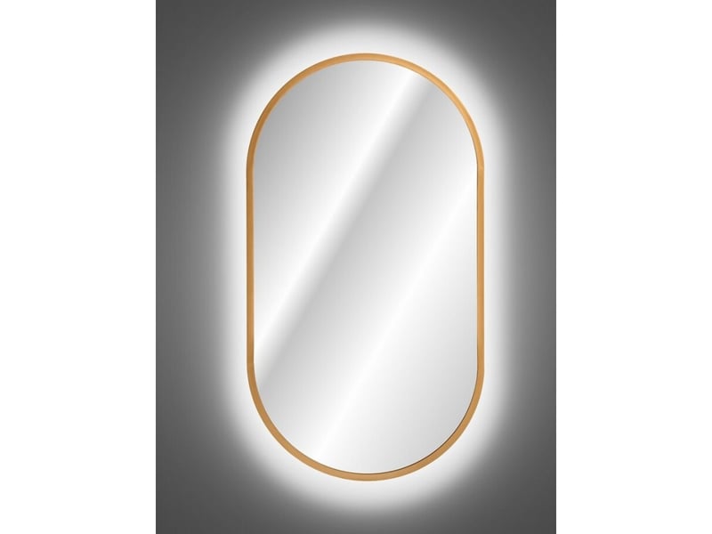  Miroir salle de bain led doré ovale 90x50 cm ultra fin  - Conforama B