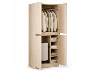 Armoire <strong>VIVRYN</strong> <strong></strong> coloris bois clair largeur 70 cm