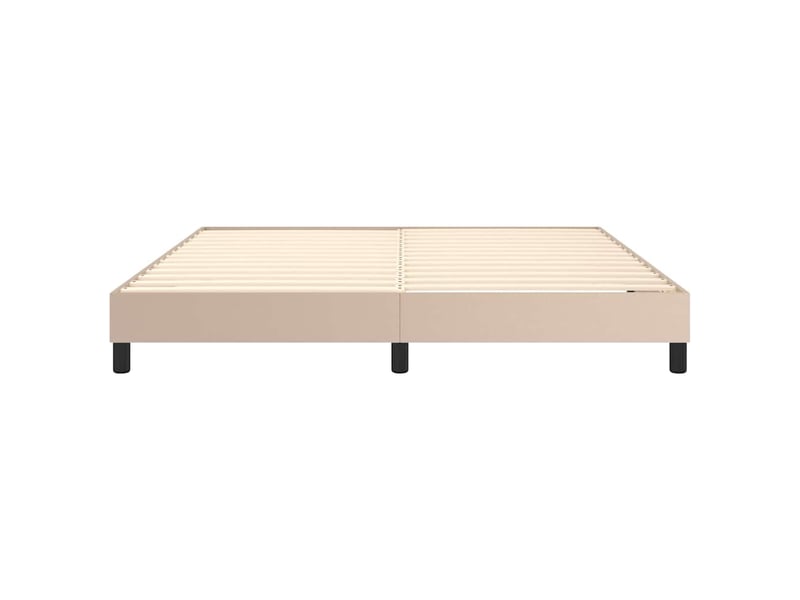  Lit double- lit adulte -  cadre de lit à lattes cappuccino 160x200 cm similicuir  - Conforama D