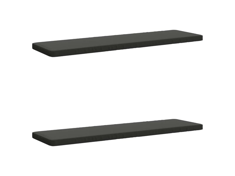 Lot de 2 coussins de banc, coussins d'assise vught 100 % polyester anthracite cf57769 - Conforama A