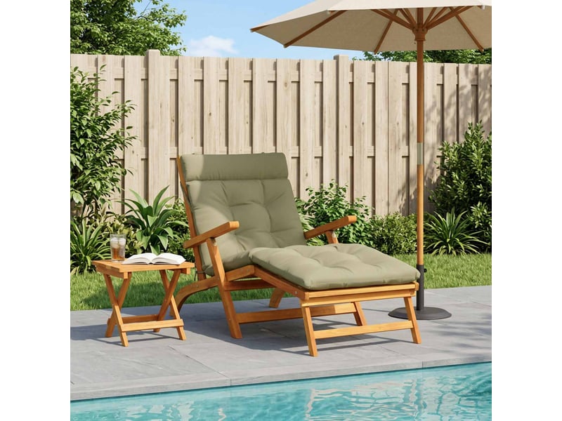 Coussin de transat, coussin pour bain de soleil vianen 100 % polyester vert clair cf56362 - Conforama B