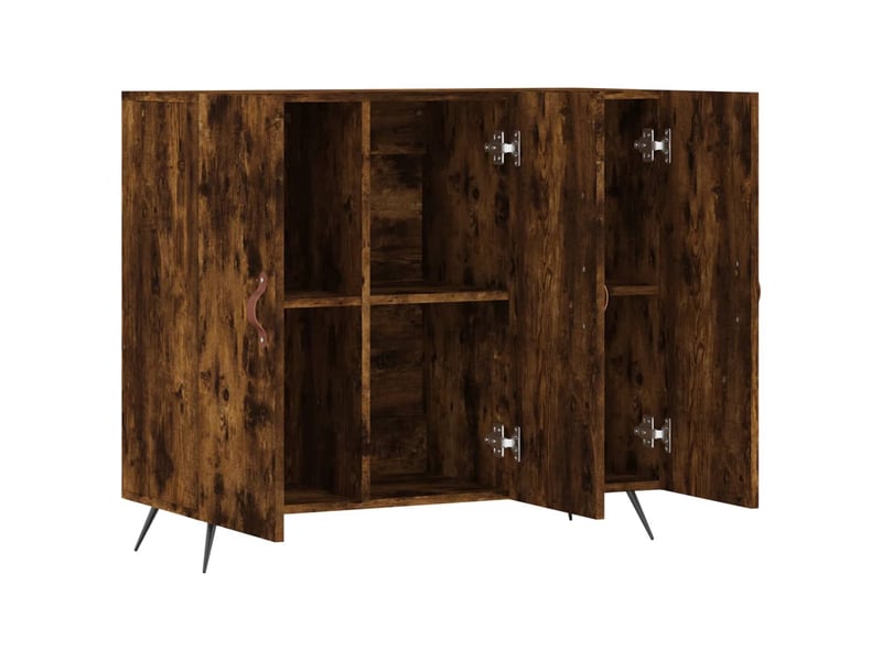  Buffet - bahut - meuble de rangement chêne fumé 90x34x80 cm bois d'ingénierie  - Conforama E