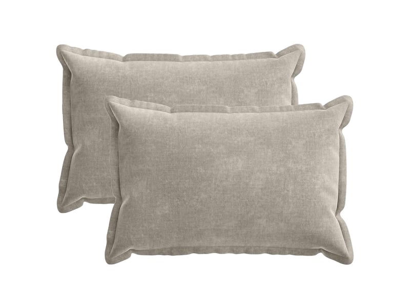  Lot de 2 housses de coussin houten gris clair 40 x 60 cm cf49310  - Conforama A