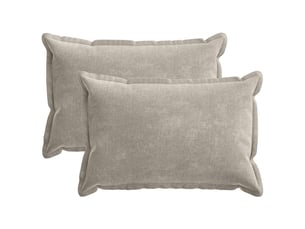 Lot de 2 housses de coussin houten gris clair 40 x 60 cm cf49310