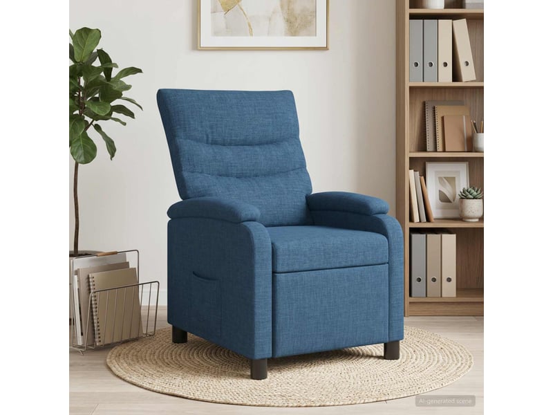  Vidaxl fauteuil inclinable bleu tissu  - Conforama B