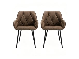 Fauteuil fixe SOGEU Simili marron vendu Par paire