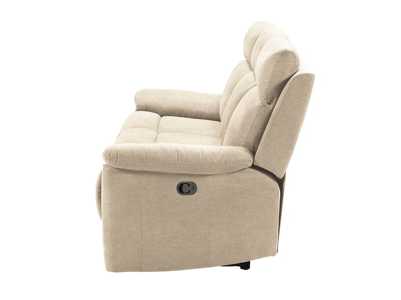  Canapé 3 places relax manuel tissu waterproof ivoire - briana BRIANA - Conforama E
