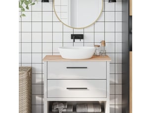 Comptoir de salle de bain, plan de travail 80x40x1,5 cm bois massif de hêtre cf65764