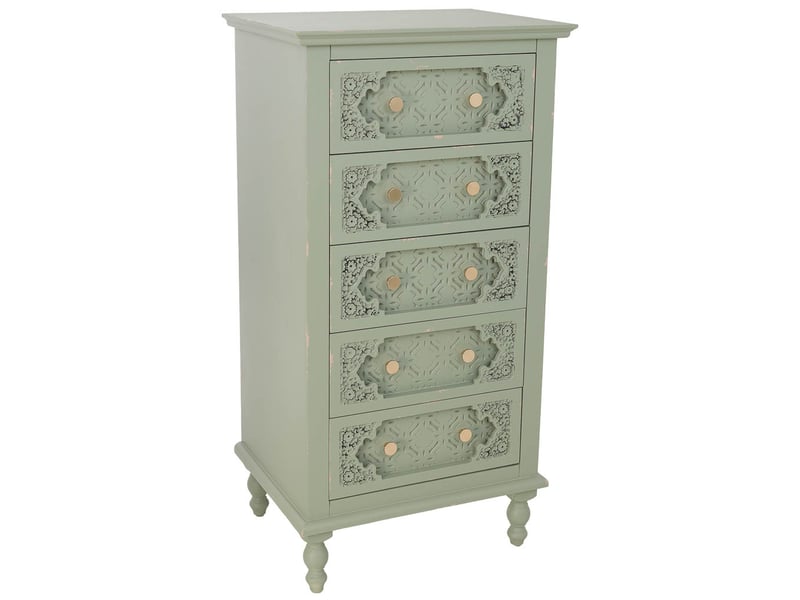  Commode en bois vert 52x40x100 cm h  - Conforama A