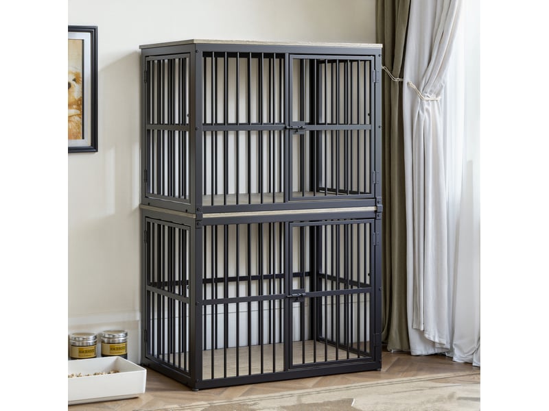  Meuble modulaire 84x56x66 cm 3 portes métal gris  - Conforama D