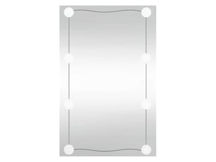 Miroir mural avec lumières led 50x80 cm verre rectangulaire cf62825