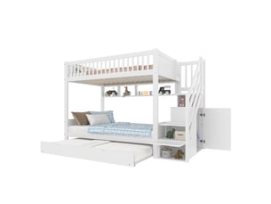Lit superposé 90x200 cm PHOEBE CAT coloris blanc