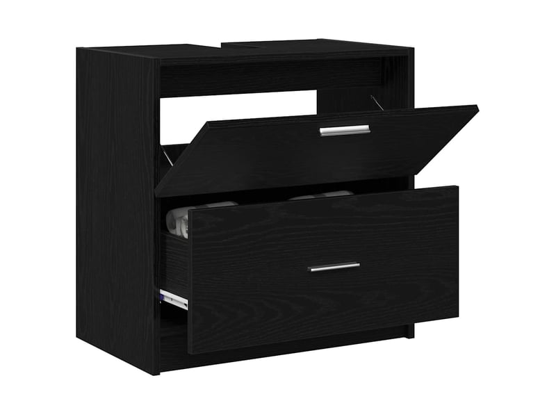  Cabinet de salle de bain, armoire salle de bain chêne noir 59 x 37 x 59 cm cf65332  - Conforama C
