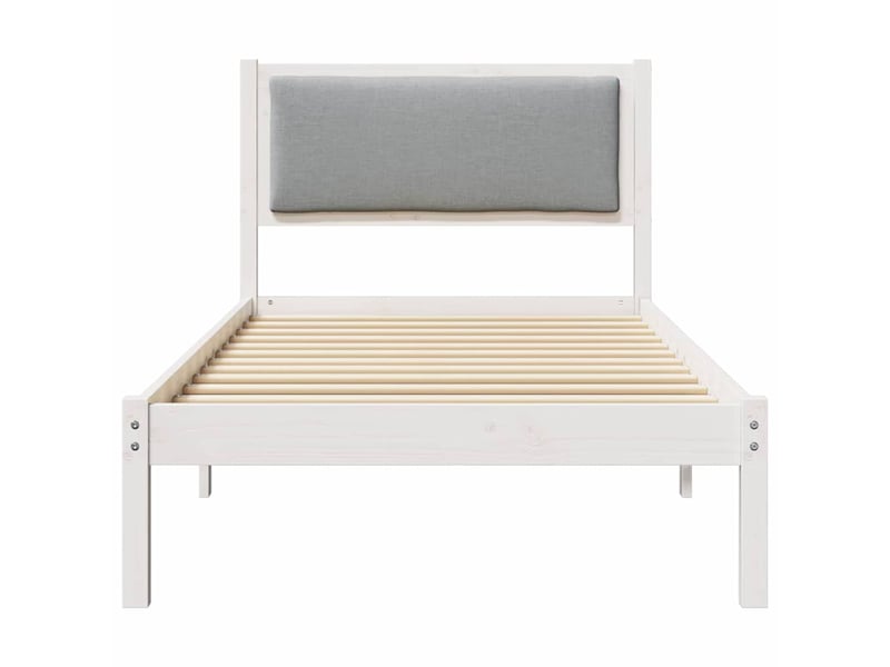  Lit simple- lit adulte -  cadre de lit gris clair 100 x 200 cm pin massif  - Conforama D