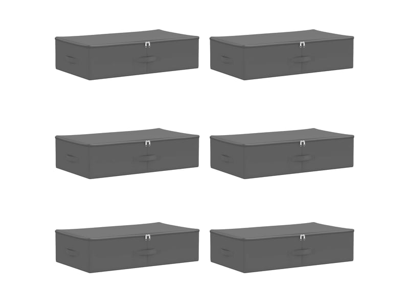  Boîte de rangement 6 pcs tissu intissé 70x40x18 cm 50,4 l shl26828  - Conforama A