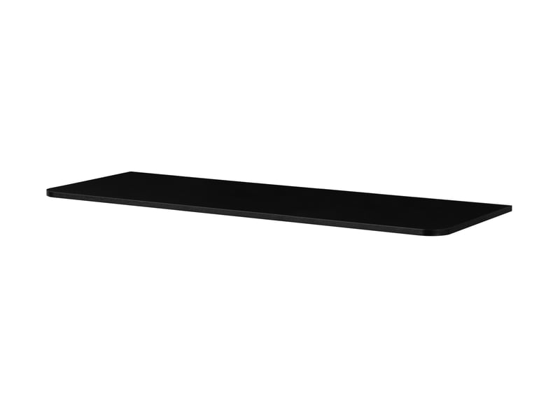  Plan de travail linea 120 cm noir mat pour meuble de salle de bain avec angles arrondis  - Conforama E