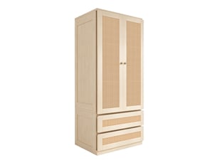 Armoire 2 porte(s) battante 2 tiroir(s) <strong>BIQZUYA</strong> <strong></strong> coloris bois clair largeur 70 cm