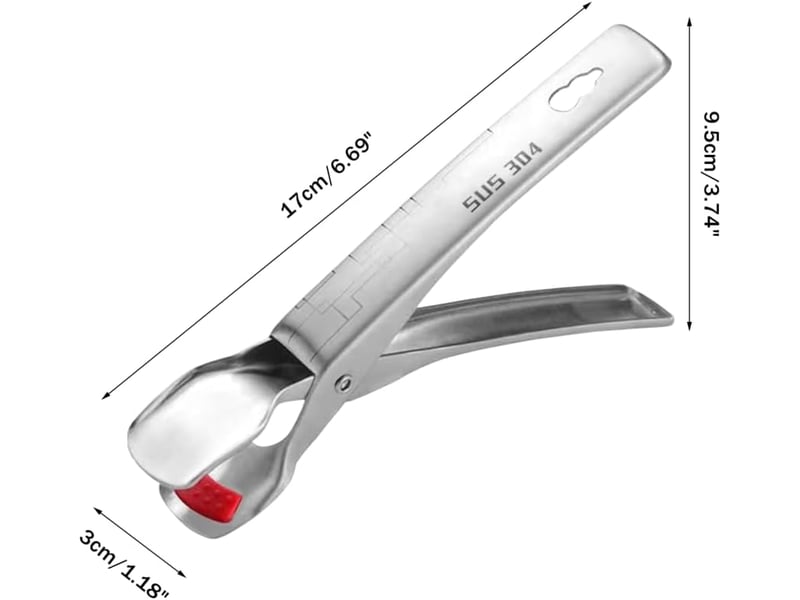  Lot de 2 pinces anti-brûlure, pinces multi-usages en acier inoxydable pour bols, assiettes, casseroles, bouteilles et bocaux chauds GTR06134 - Conforama B