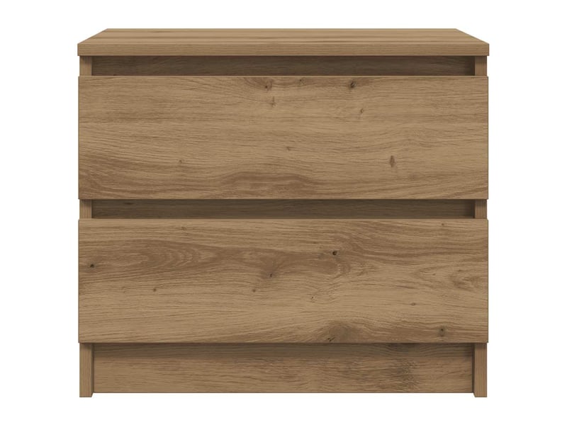  Lot de 2 tables chevet - cabinet de chevet - table de nuit chêne artisanal 50x40x43.5cm bois ingénierie  - Conforama C