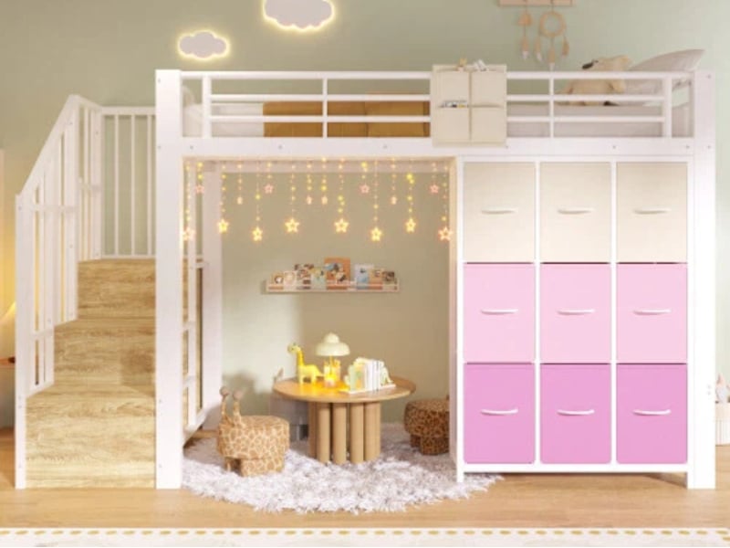  Lit voiture avec rangement 90 × 200 cm, pu et mdf, roues lumineuses par appli, coffre au pied, sans matelas, blanc  - Conforama B