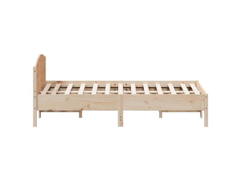  Lit double- lit adulte -  cadre de lit sans matelas 135x190 cm bois de pin massif  - Conforama D