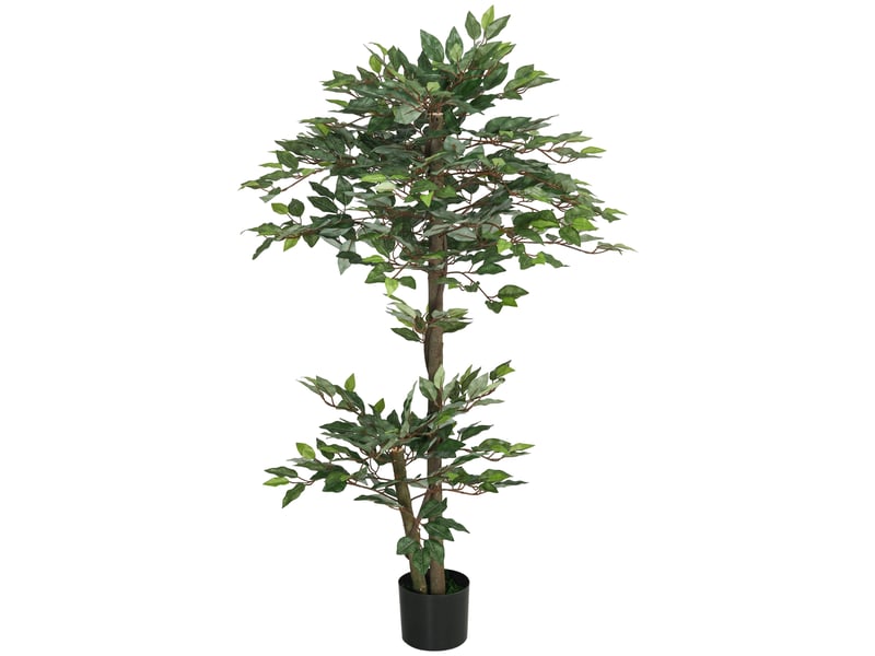  Arbre artificiel plante artificiel ficus hauteur 1,5 m tronc branches liane lichen feuilles grand réalisme pot inclus  - Conforama B