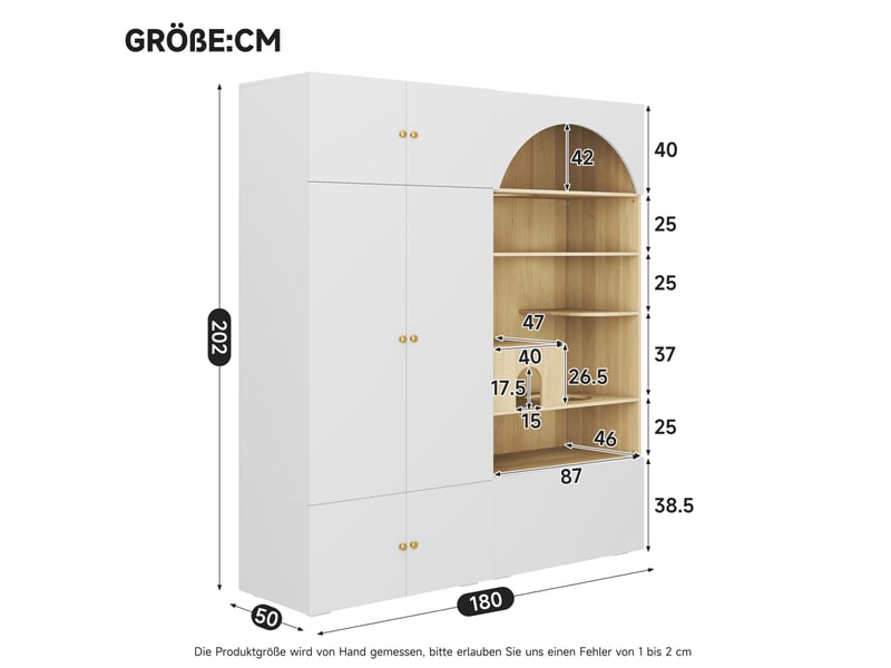  Armoire modenvie 2 en 1 avec penderie et espace pour félins 180 x 50 x 200 cm blanc et effet bois  - Conforama C