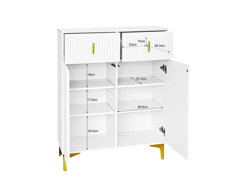  Vestiaire d'entrée avec meuble à chaussures, banc et crochets, blanc WF23262189W - Conforama D