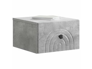 Table de chevet - cabinet de chevet - table de nuit mural gris béton 33 x 34,5 x 20 cm