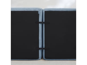 Canapé modulable 3 places bleu, canapé panoramique en u avec 2 ottomans, tissu granuleux doux pour salon moderne