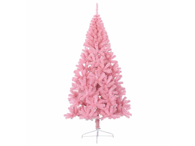 Sapin de noël - arbre de noël artificiel pré-éclairé rose 240 cm pvc - Conforama E