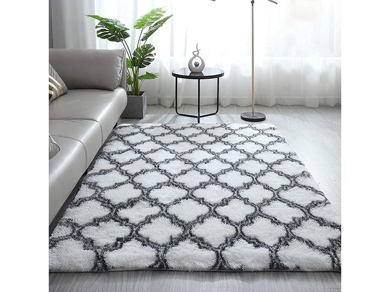  Tapis de décoration, tapis shaggy longues tapis antidérapant pour salon chambre canapé tapis de plancher,super doux, (blanche lanterne, 60 * 120cm) PA308008JJZJ - Conforama A