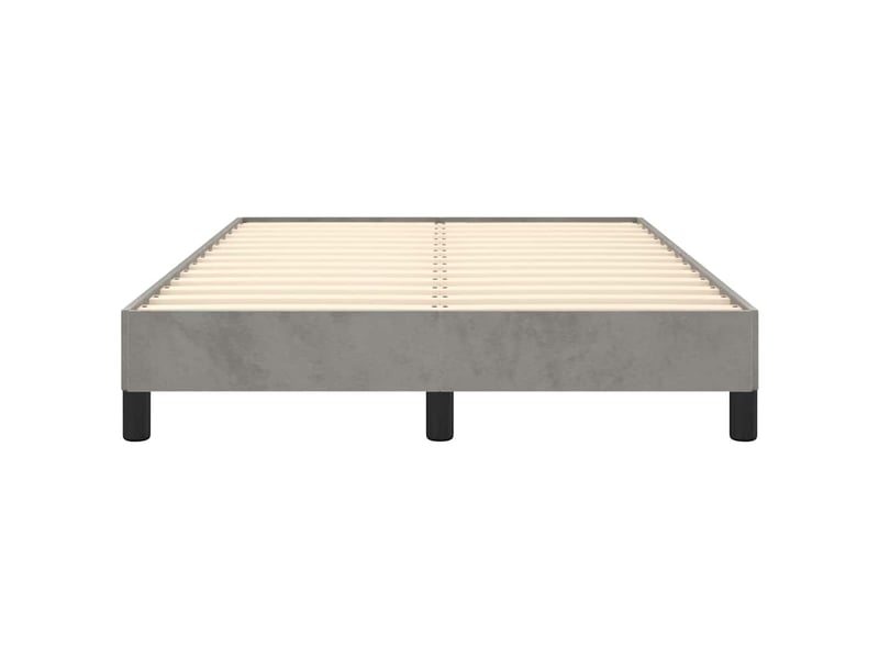  Lit double- lit adulte -  cadre de lit sans matelas gris clair 120x190 cm velours  - Conforama D