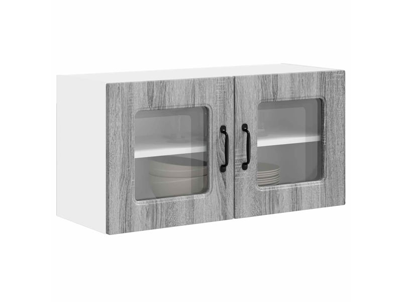 Meuble mural de cuisine | armoire de cuisine gris sonoma 80x31x40cm shl8760 - Conforama C